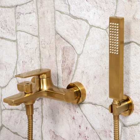 Wasserkraft ABENS 5501 bath mixer, single -leaf, watering can, pour 170mm, matte gold 75777-6