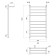 Water towels Domoterm "Medea" P10, 500x1000 mm, with a shelf, chrome