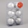 Set of balls plastic D-6 cm, 6 pcs "Zazimye Snowflakes" silver