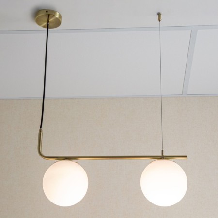 Suspension lamp Citilux "Bremen" CL112123, 50x15x30 cm, 2x40W, E27, brown color-2