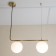 Suspension lamp Citilux "Bremen" CL112123, 50x15x30 cm, 2x40W, E27, brown color