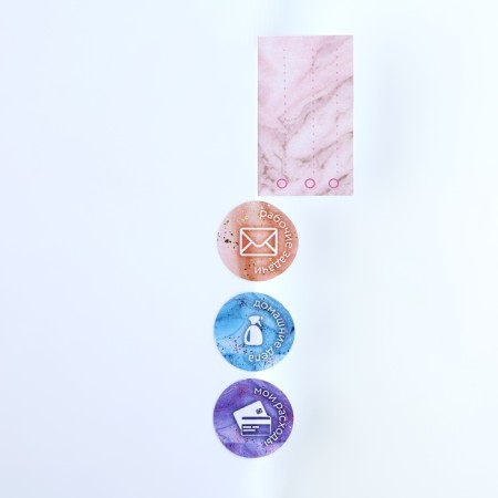 Stickers with a sticky layer of 4 blocks of 20 liters "Marble"-1