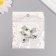 Decor for creativity metal, rhinestones "Sheet with dew" gold, blue 2.1x1.3x0.5 cm