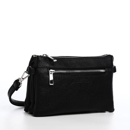 Bag Cross-Bodi with a zipper, black color-2