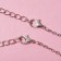 Kulons "Demetrines" two hearts complement each other, red-lilac color in silver, 45 cm