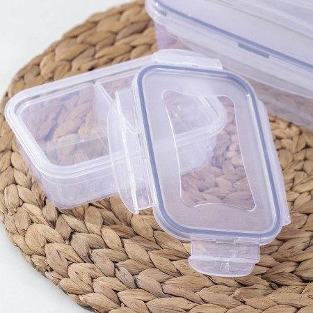 A set of lunch boxes rectangular, 3 pcs: 1.3 l, 0.7 l, 0.4 liters-2