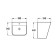 Hanging sink Comforty 500q, monoblock, rectangular, white color
