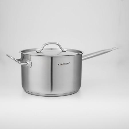 Bucket "General catering", 6.3 l, d = 24 cm, h = 14.5 cm, metal cover, metal handle, with a heat distribution layer-1