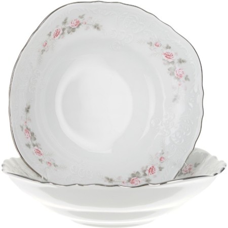 Dining Service 6/25 BERNADOTTE, decor "Pale roses, platinum layout", 25 items-3