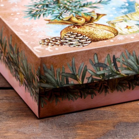 Gift box team "Bag with a Christmas tree", 21 x 15 x 5.7 cm-3