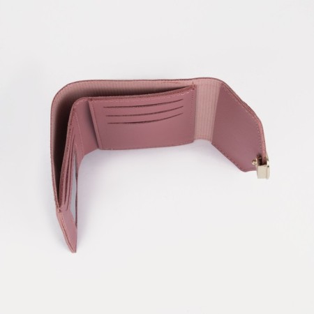 Women's wallet on the button, powder color-2