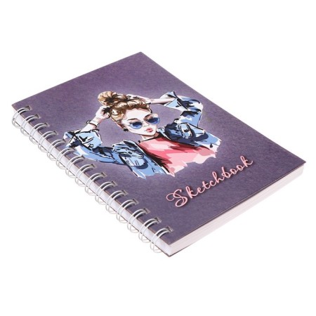 A5 sketchbook, 80 sheets on the crest along the long side "Tenderness", solid cover, block 100 g/m²-1