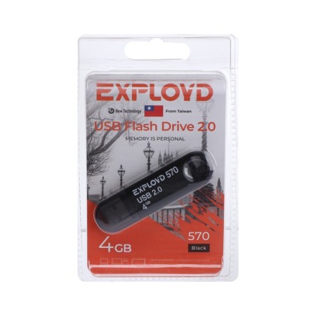 Flashka Exployd 570, 4 GB, USB2.0, Thu up to 15 MB/s, PLO up to 8 Mb/s, black-1