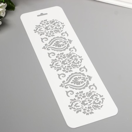 Plastic stencil "Border 17" 10x32 cm-1