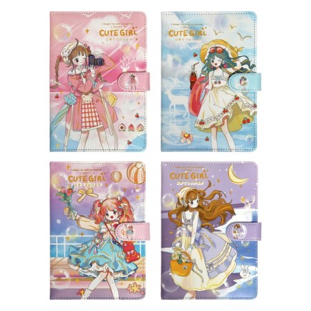Notebook Gift Book with a Slocation, A6+, 48 sheets, line, 12.5 x 19 x 2 cm, "Anime"