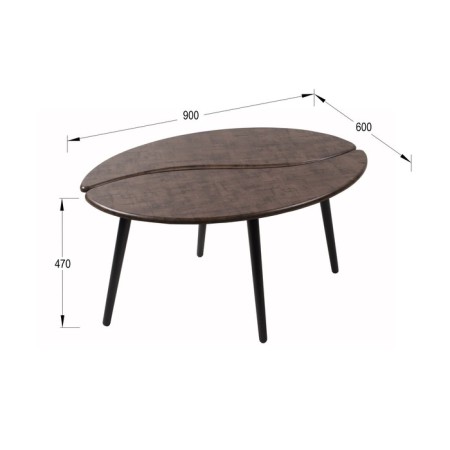 Commercial Arabica table, 900x600x470, Brown/Black-1