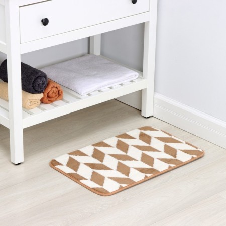 Bath and toilet rug of the Dolyan "Rally", 40 × 60 cm, brown color-1