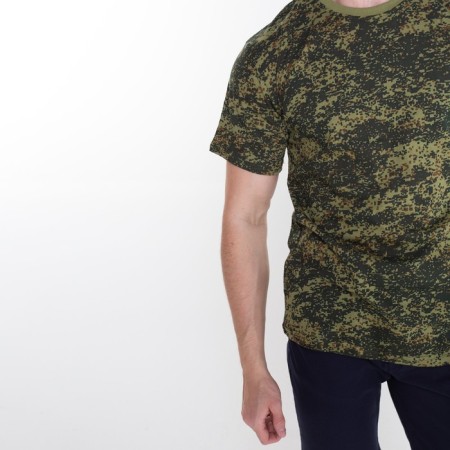 T -shirt male camouflage pixel, green color, size 52-1