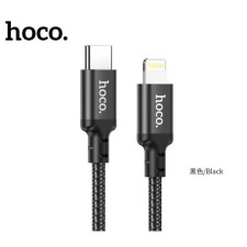 Hoco X14, Type -C cable - Lightning, 3 A, 1 m, fast charging, nylon braid, black