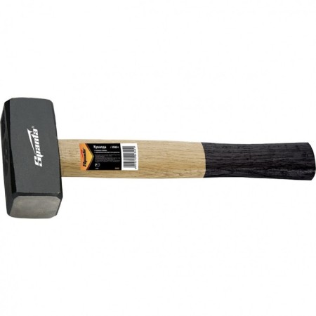 Sledgehammer Sparta 10905, forged head, wooden handle, 1 kg