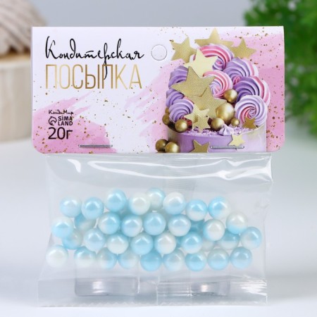 Confectionery sprinkling "duokhrom", shades of blue, 20 g-1