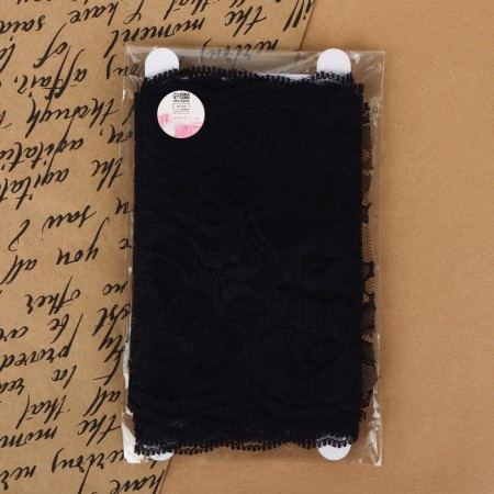 Capricon lace, 130 mm × 3 ± 0.5 m, black color-2