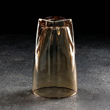 Glass glass "Lava", 420 ml, gold color-1