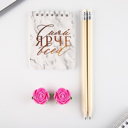 Chancellery set "Dream", pencils 2 pcs, eraser 2 pcs, notebook-1