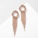Hanging earrings "Circle" with chains, color gold