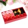 Soap roses of colored shades and a gold rose, set