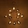 Chandelier "Molecule" 12he27 Brass 80x80x65-115 cm
