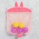 A mesh for storing toys in the bathroom on suction cups "Bunny", pink color
