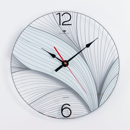 Wall clock, interior "white lotus", d-39 cm, silent