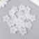 Beads for creativity plastic "White Flower" set 20 pcs 2.2x2.2 cm