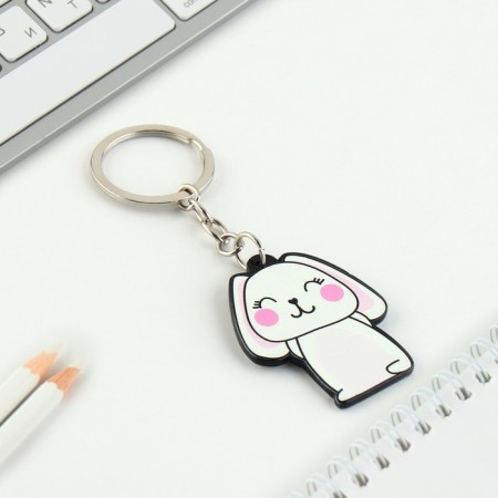 Acrylic key -keychain "Bunny", 3.5 x 10 cm-3
