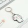 Acrylic key -keychain "Bunny", 3.5 x 10 cm