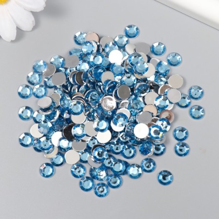 Decor for creativity plastic "Rhinest. Light-blue" set of 300 pcs d = 0.8 cm-2