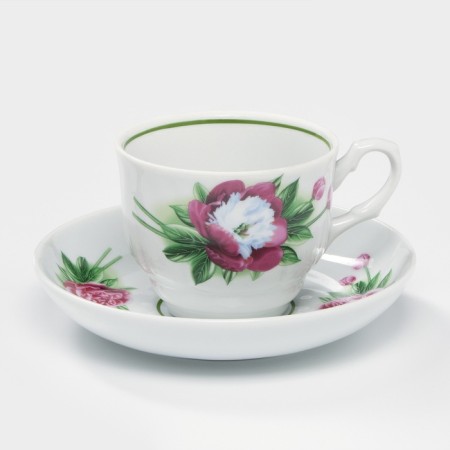 Tea couple 250 ml, saucer 15 cm, "peony"
