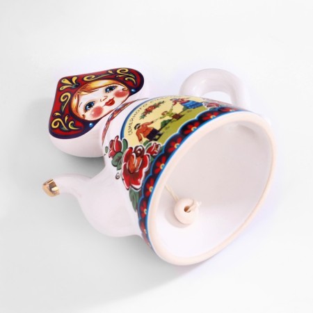 Bell doll on a teapot, 10 cm, mix-8