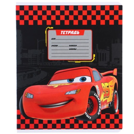Notebook in a ruler of 12 sheets, 5 types of mix, cover coated cardboard, cars-12