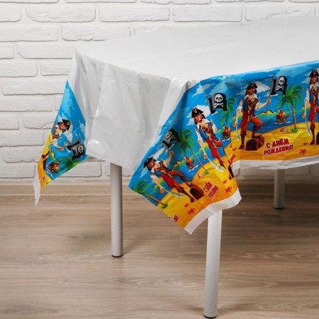 The single tablecloth "Happy Birthday", Pirate, 180x137 cm-2