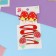 Shirley hair set (2 elastic bands 5 cm, 4 invisibility 5.5 cm) ice cream, red