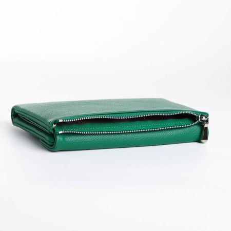 Women's wallet on magnet, green color-3