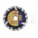 Disk diamond cutting tundra, segment with protective sectors, dry cut, 125 x 22 mm