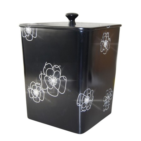 Diamond garbage bucket, 8.5 l, black color
