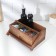 Organizer for tea and kitchen supplies with a pen, 27 × 19 × 11.5 cm, tropical acacia