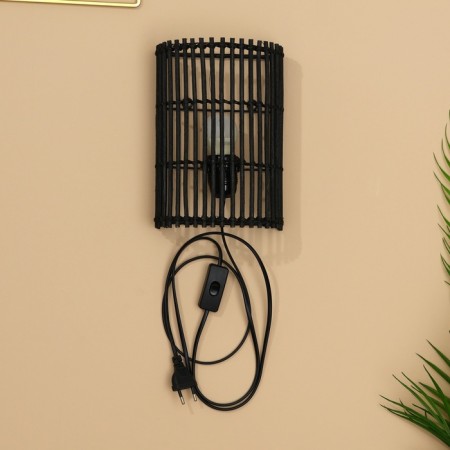 Lamp wall -mounted from the rattan "Bali" 1x120W, E27, 16x10x23 cm, brown-8
