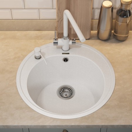 Quartz-quartz kitchen-quartz Uperwood quartz upd-01, round, color 01 white-1