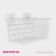 Basket on Velcro shade, 28.5 × 12 × 11.5 cm, white color