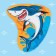 Beach towel "Shark", 130 × 150 cm, 100 % p/e